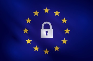 GDPR - General Data Protection Regulation vector illustration symbol