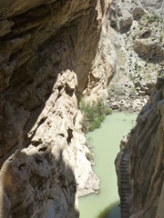 El caminito del Rey, paraje natural en el desfiladero de los Gaitanes, entre los términos de Ardales, Álora y Antequera, en  Málaga, comunidad autónoma de Andalucía, España