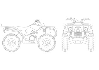 Quad Bike blueprint – isolated © Marko