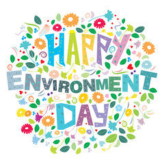 Fototapeta na wymiar Poster on International World Environment Day celebrated on 5th of June 