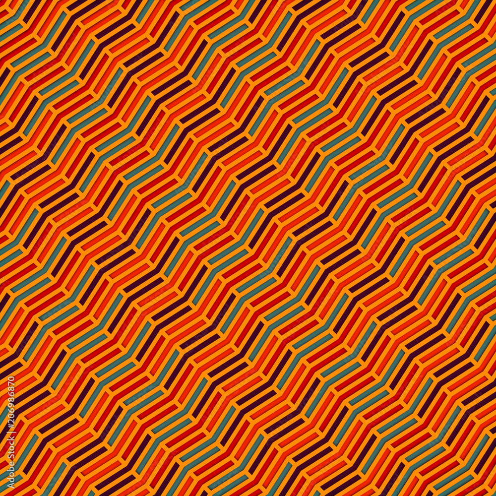 Aufkleber Multicolored abstract surface pattern. 3d rendering