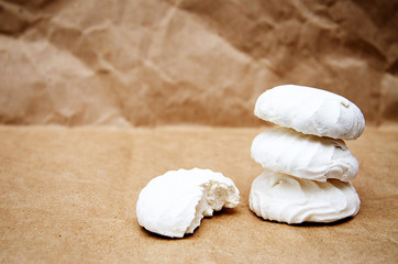 sweet marshmallow  on paper background