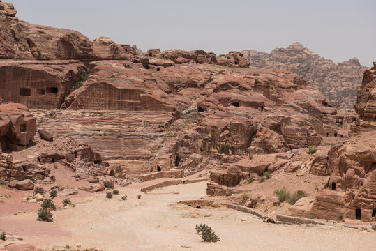 Ancient Nabatean Theater in Petra, Jordan