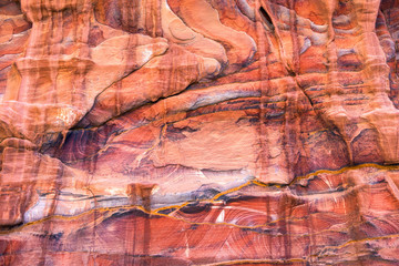 Sandstone pattern, geological texture in Petra