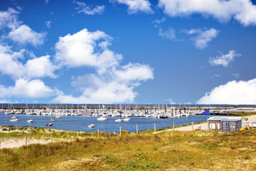 L'Epine. Le port de Morin et la plage de la Bosse. Noirmoutier. Vendée