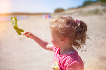 baby girl beach