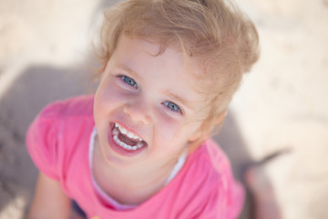 baby girl beach