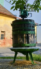 Obraz premium Old wine press. Wine background in Czech Republic, South Moravia
