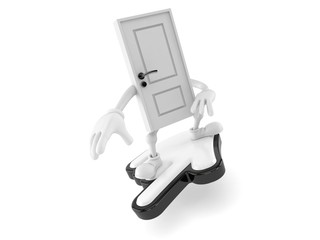 Door character surfing on cursor