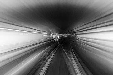 Speed motion in urban highway road tunnel