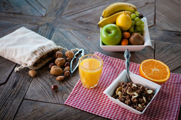 Healthy breakfast on the table