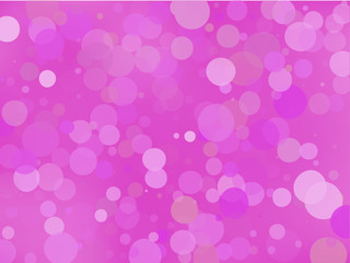 Pink-violet gradient background with bokeh effect. Abstract blurred pattern. Light background Vector illustration