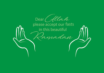 Dear allah please accept our my fasts in the beautiful Ramadan. Ramadan quotes.