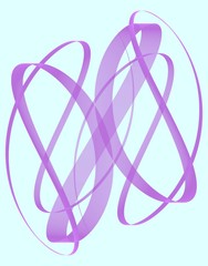  Digital 3D design.Light and transparent fractal of abstract form on a light background.