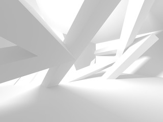 White Architecture Construction Modern Interior Background