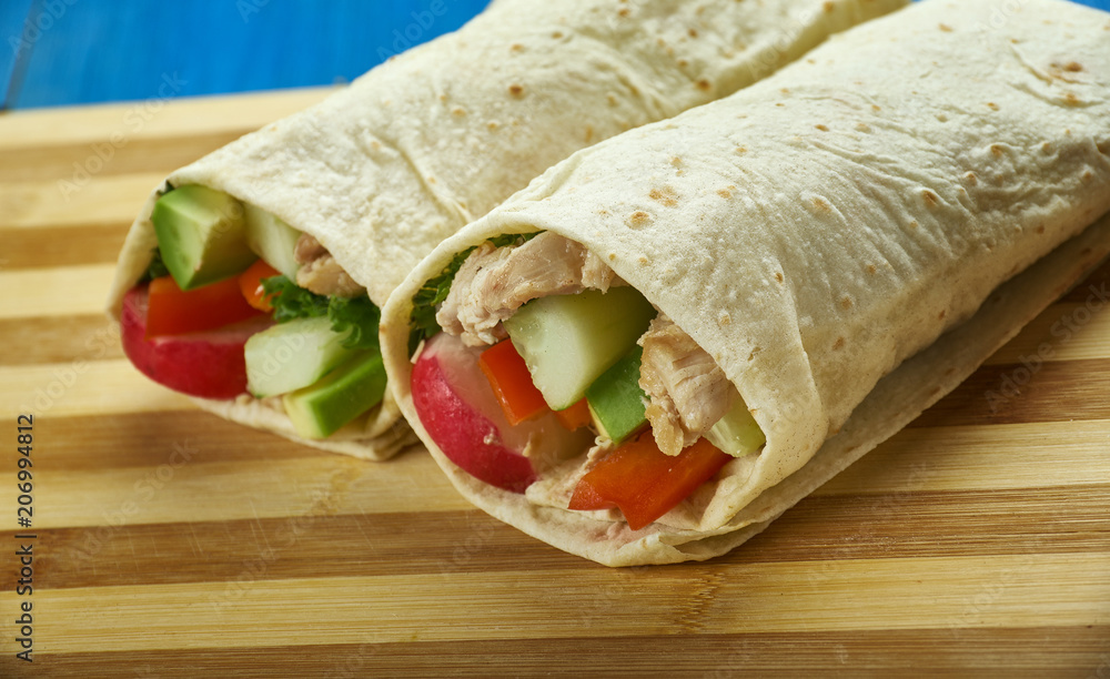 Wall mural Buffalo Chicken Wraps