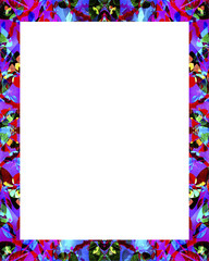 White Frame with Decorated Borders