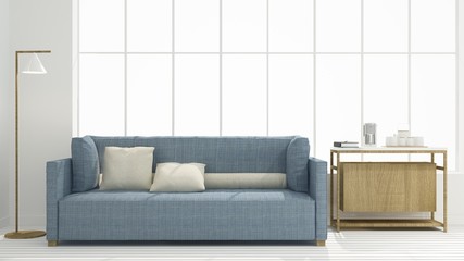 The interior relax space 3d rendering and background minimal japanese