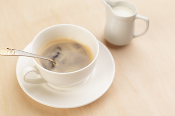 coffee on wood background