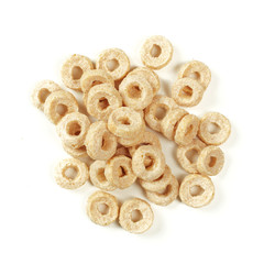 cereals over white background