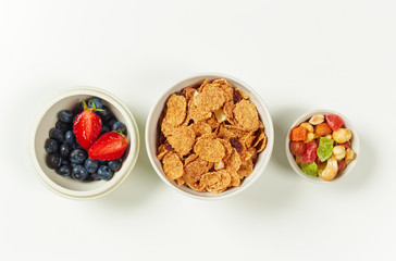 Healthy diet breakfast ingredients