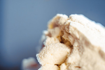 Close up of protein powder and scoops
