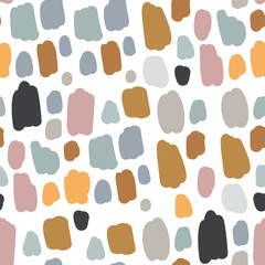 Trendy scribbles seamless pattern in pastel colors