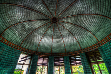 Round Ceiling of an abandoned house (HDR version)