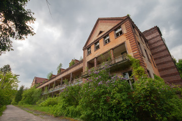 Fototapeta na wymiar Abandoned hospital, Beelitz, north Berlin, Germany