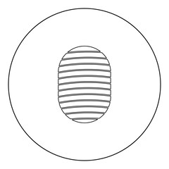 Fingerprint icon black color in circle