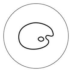 Palette icon black color in circle
