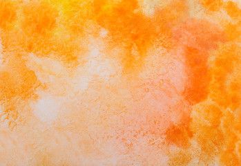 yellow watercolor background. by drawing