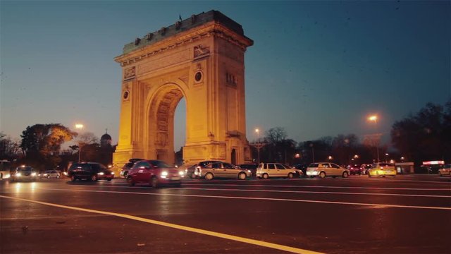 Bucharest, Romania. Night.