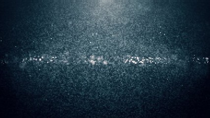 TV playing static with particles.