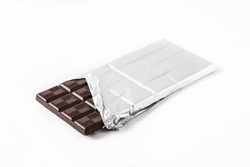  Chocolate bar isolated on white background