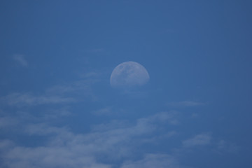 Naklejka na ściany i meble Moon and Cloud Scape Cloud from Tropical Sky.