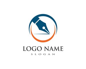 Feather pen Logo template