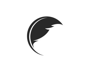 Feather pen Logo template