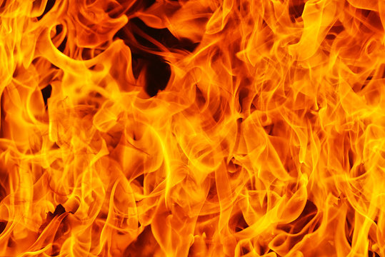 Detail of fire flame background and pattern