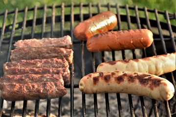 sausages are grilled