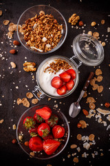 Morning granola breakfast