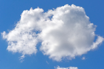 blue sky with cloud closeup
