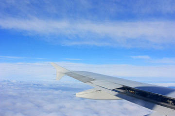 Aircraft wing in the air