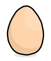 egg / cartoon vector and illustration, hand drawn style, isolated on white background.