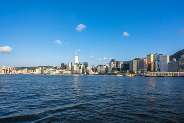 Obraz premium city skyline in hongkong china