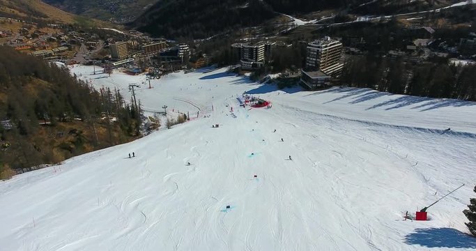 Skiing Piste Drone Vars