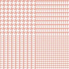 Glen Plaid Seamless Vector Pattern in Rose Pink and White. Classic Textile Print. 9x9 Houndstooth Check. Prince of Wales Check. Traditional Scottish Fabric. Pixel Perfect Tile Swatch Included