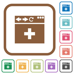 Fototapeta premium browser add new tab simple icons