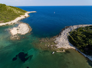 Aerial View Of Beautiful Mljet Island.Croatia