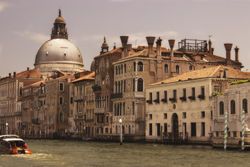 Naklejka premium Venice street along canal. Italy